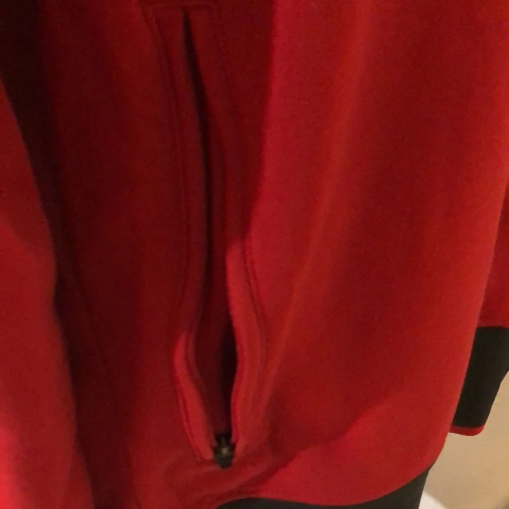 Nike Lebron sample red and dark gray zip up‎ jacket, size large